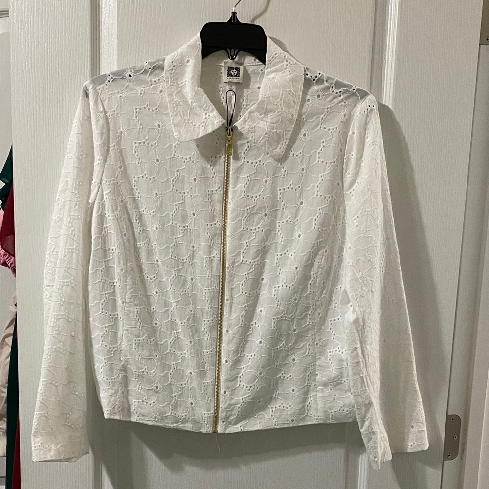Anne Klein White Lace Women's Blazer